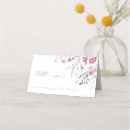 Wildblumen Taufen Klappte Platzkarte