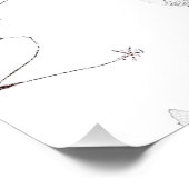 Wildblumen Taufzeichen für Baby Poster (Ecke)