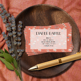 Wildblumen Terracotta Babydusche Windelwanne Begleitkarte