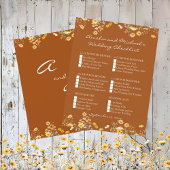 Wildblumen Terracotta Hochzeit