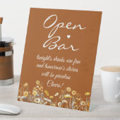 Wildblumen Terracotta Signature Script Open Bar Sockelschild (In Situ)