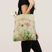 Wildblumen Text Tasche (Von Nahem)