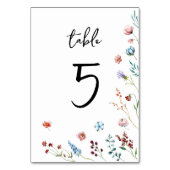 Wildblumen Tischnummer (Vorderseite)