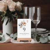 Wildblumen Tischnummer elegante Typografie
