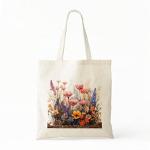 Wildblumen Tote Tasche