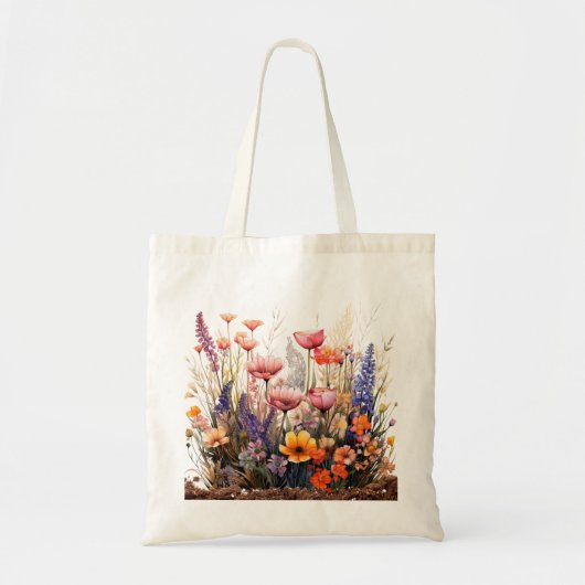 Wildblumen Tote Tasche (Vorne)