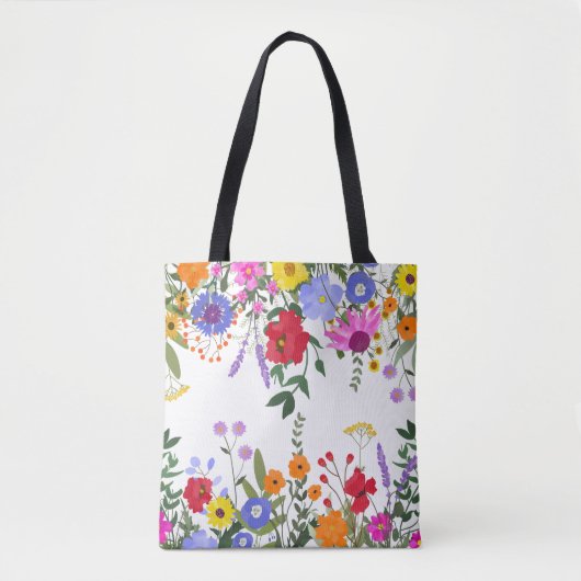 Wildblumen Tote Tasche (Vorderseite)