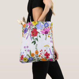 Wildblumen Tote Tasche