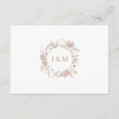 Wildblumen Traditionelles Weißes Hochzeitsszenario Begleitkarte (Rückseite)