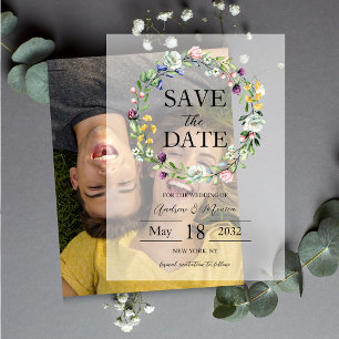 Wildblumen-Transparente-Overlay-Save-the-Date Pergament Einladungen
