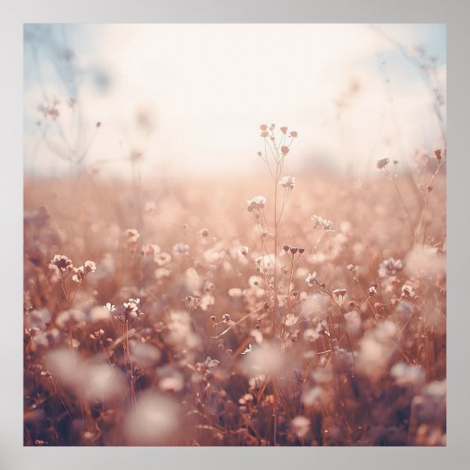 Wildblumen-Traumlandschaft Poster (Vorne)
