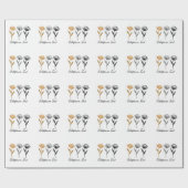 Wildblumen-Trenddesign Geschenkpapier (Flach)