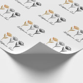 Wildblumen-Trenddesign Geschenkpapier (Ecke)
