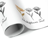 Wildblumen-Trenddesign Geschenkpapier (Rolleneckpunkt)