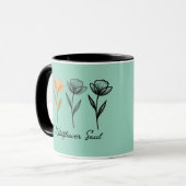 Wildblumen-Trenddesign Tasse (Vorderseite Links)
