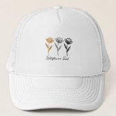 Wildblumen-Trenddesign Truckerkappe (Vorderseite)