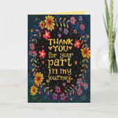 Wildblumen Trendy Vielen Dank Inspirivity Journey Karte (Vorderseite)