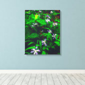 Wildblumen Trillium und Iris Leinwanddruck (Insitu (Holzboden))