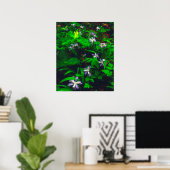 Wildblumen Trillium und Iris Poster (Heimbüro)