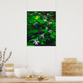 Wildblumen Trillium und Iris Poster (Küche)