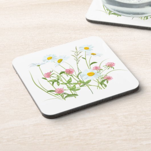 Wildblumen trinken Untersetzer (Linke Seite)