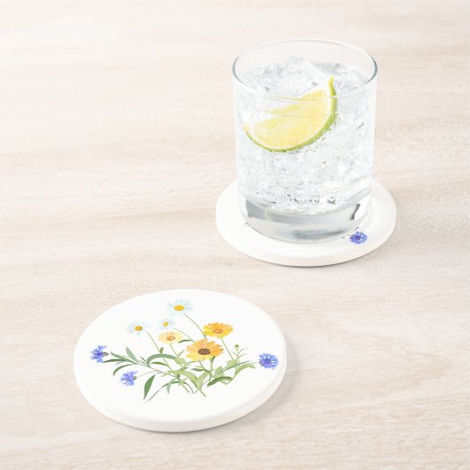 Wildblumen trinken Untersetzer (Seite)