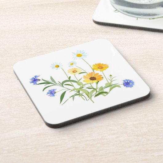 Wildblumen trinken Untersetzer (Linke Seite)