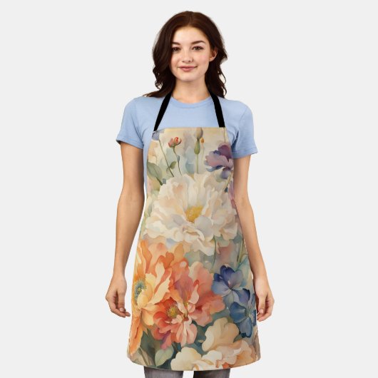 Wildblumen Trivet Schürze (Getragen)