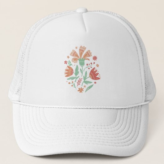Wildblumen Truckerkappe (Vorderseite)