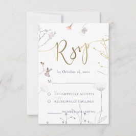 Wildblumen UAWG Hochzeit RSVP Karte