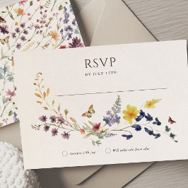 Wildblumen UAWG Wedding Beilage Vintag Bohemisch Einladung