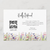 Wildblumen UAWG Wedding QR CODE Details auf der Rü Begleitkarte (Vorderseite)