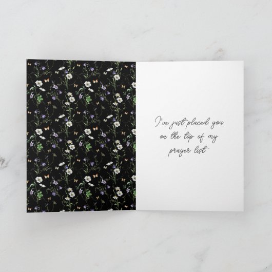 Wildblumen über das Schwarze Denken in dir Karte (Innenseite)