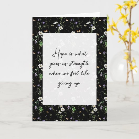 Wildblumen über das Schwarze Denken in dir Karte (Gelbe Blume)