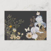 Wildblumen über die Hochzeitsempfehlung mit Holzko Begleitkarte (Rückseite)