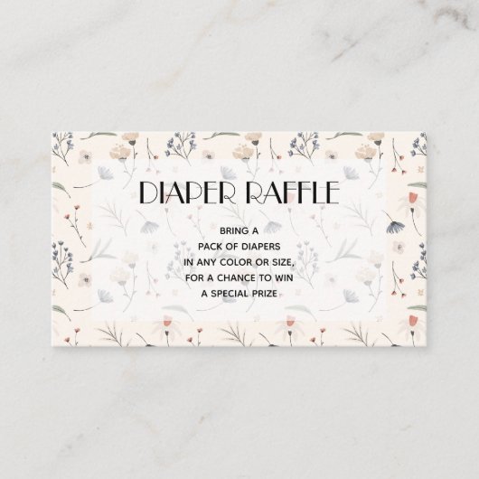 Wildblumen über Elfenbeinableger Begleitkarte (Vorderseite)