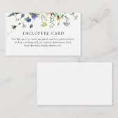 Wildblumen und Beduschenkarte Begleitkarte (Vorne/Hinten)