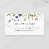 Wildblumen und Beduschenkarte Begleitkarte (Vorderseite)