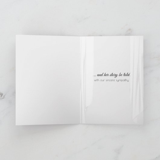 Wildblumen und Beileid des Sonnenaufgangs in den B Karte (Innenseite)