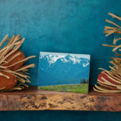 Wildblumen und Berge Fotoplatte (Seite)