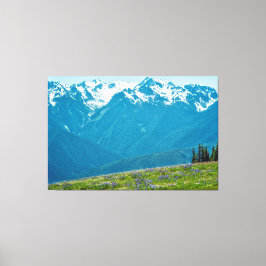 Wildblumen und Berge Leinwanddruck