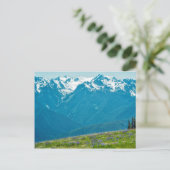 Wildblumen und Berge Postkarte (Stehend Vorderseite)
