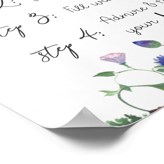 Wildblumen und Bienen-Blume-Bar-Unterschrift Poster (Ecke)