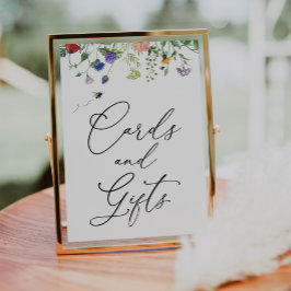 Wildblumen und Bienen-Karten und Geschenke Untersc Poster