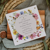 Wildblumen und Bienen MidSummer Floral Baby Dusche Einladung