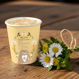 Wildblumen und Bienen mit Blumenbeere Pappbecher