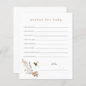 Wildblumen und Bienenwischchen für Babykarte (Vorne/Hinten)