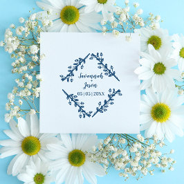 Wildblumen und Blätter Diamond für Hochzeiten Gummistempel