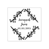 Wildblumen und Blätter Diamond für Hochzeiten Gummistempel (Prägung)