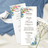 Wildblumen und Blueberry Rustic Wedding Program